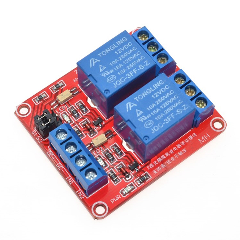 Set 1 / 2 Mô Đun Rơ Le Cách Ly Quang DC 12V 2 Kênh Chuyên Dụng Dành Cho Arduino