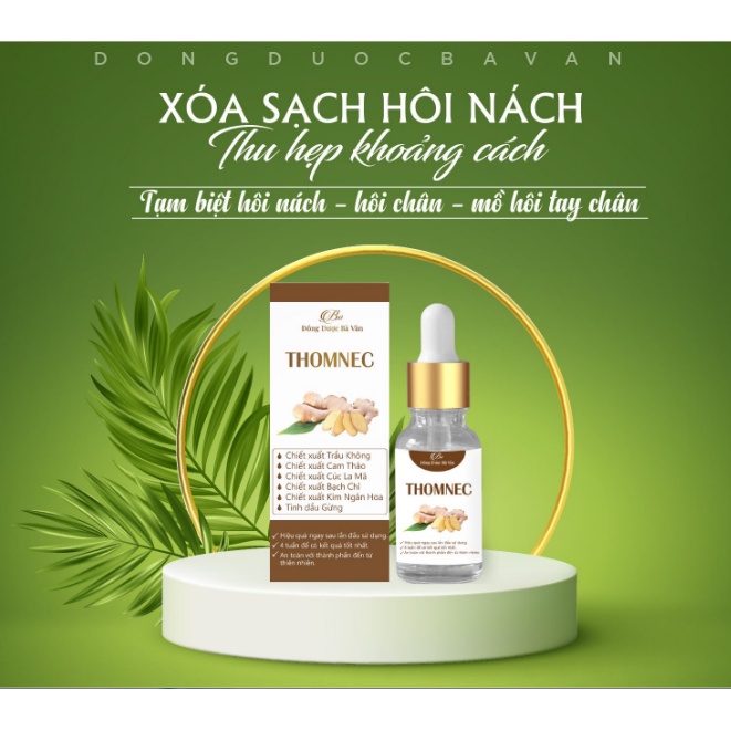 Serum Hôi Nách THOMNEC - SẢN PHẨM CỦA ĐÔNG DƯỢC BÀ VÂN, HIỆU QUẢ NGAY TỪ LẦN ĐẦU SỬ DỤNG