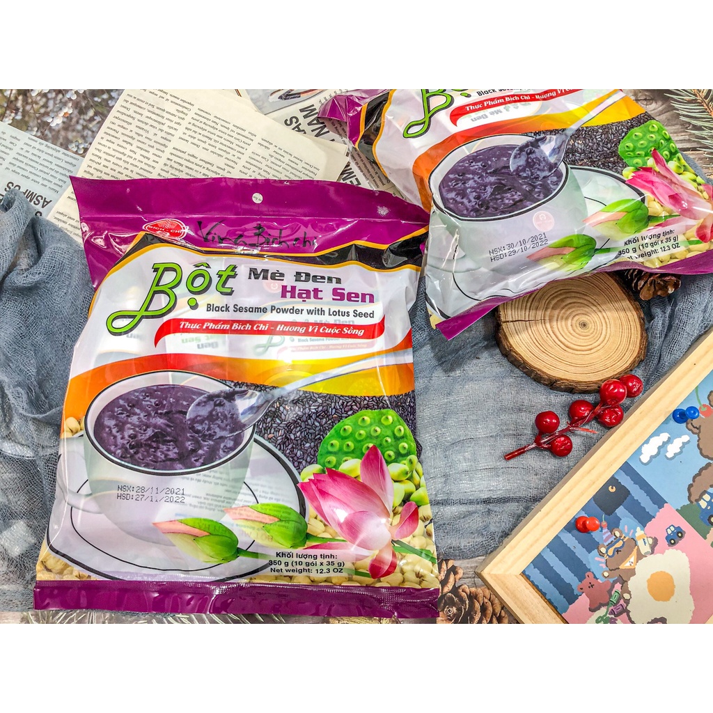 Bột Ngũ Cốc Mè Đen Hạt Sen Bích Chi 350G