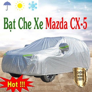 Bạt Phủ Ô Tô #Mazda CX5 CAO CẤP 3 LỚP -Tráng Bạc Cách Nhiệt, Chống Nước, Chống Trộm Gương(hàng cao cấp)