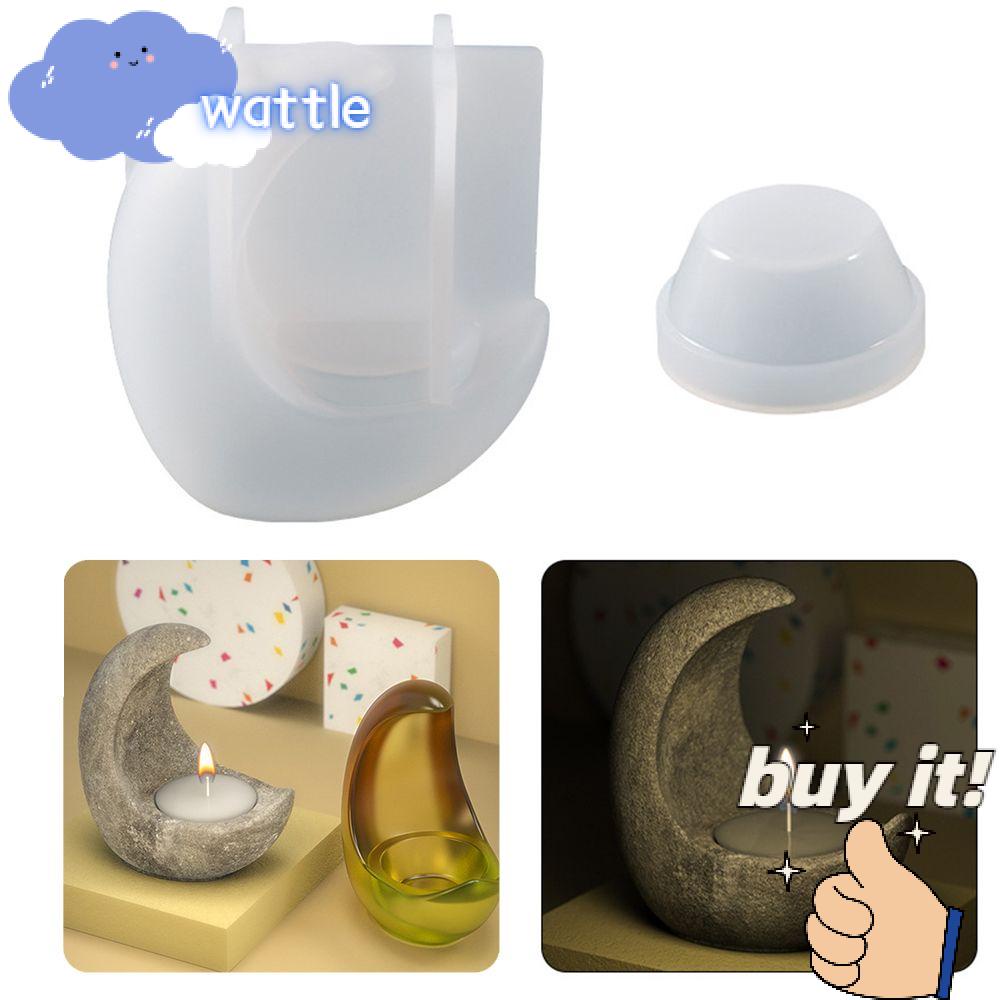 Khuôn Silicone Làm Đế Nến Hình Mặt Trăng Độc Đáo
