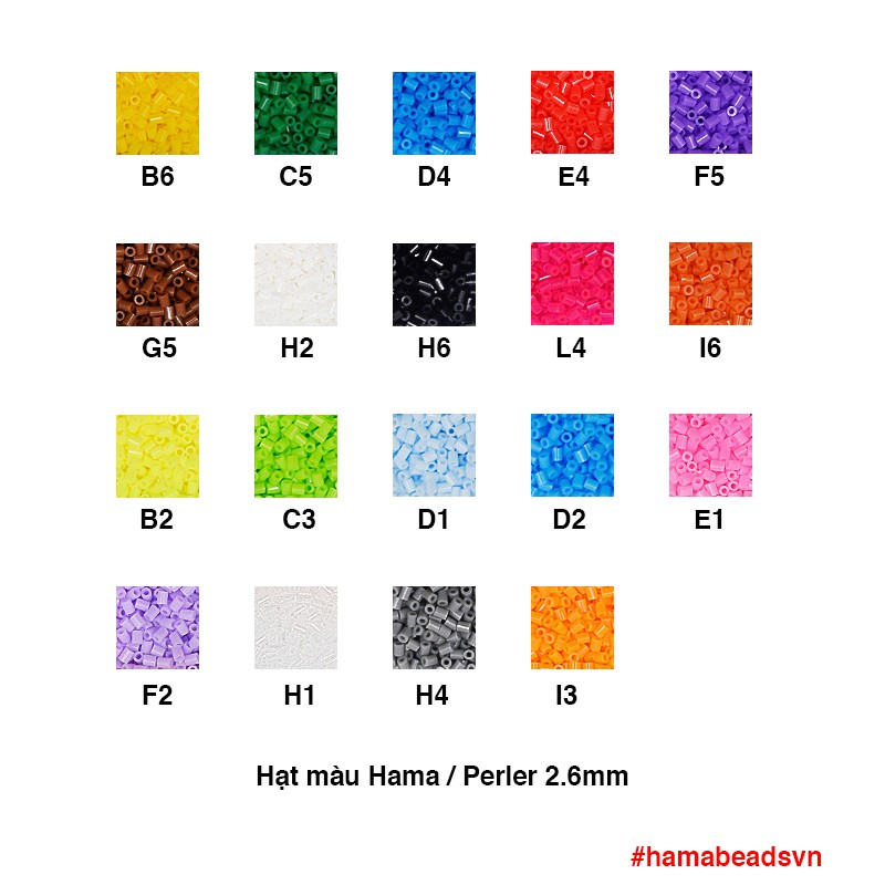 1000 hạt Perler beads, Hama beads, Hạt màu kì thú  - NHIỀU MÀU LỰA CHỌN