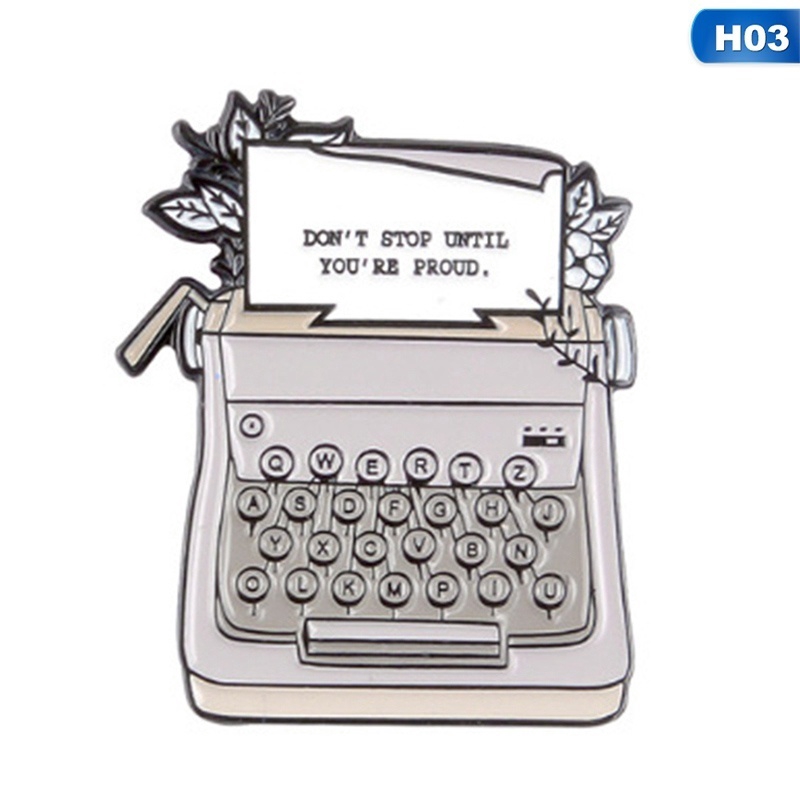Hot New Product Badge Retro Nostalgic Machine Fax Machine Shape Cartoon Design Alloy Brooch