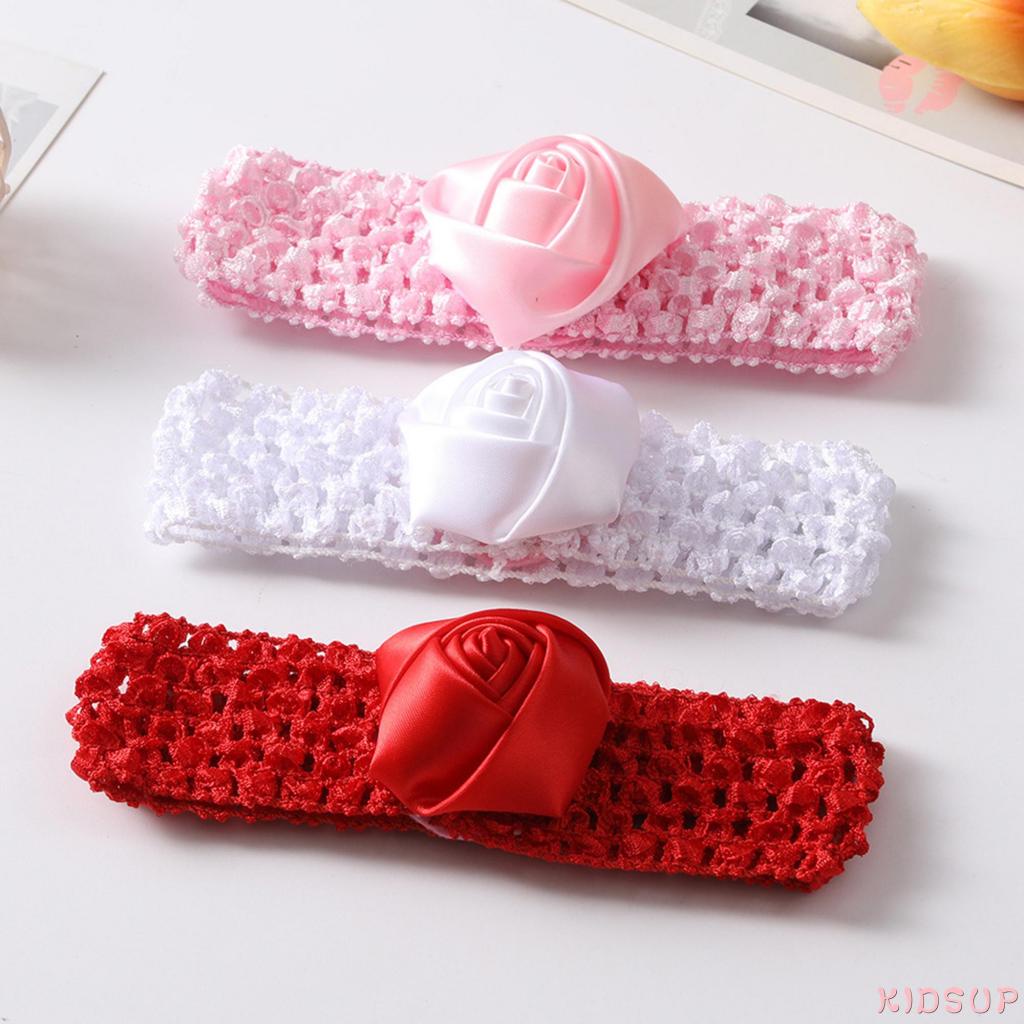 Set 1 Đôi Giày Đế Mềm + Băng Đô Hoa Hồng Dành Cho Bé Gái