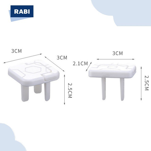 [RABI] Nút Bịt Ổ Điện - Bịt Ổ Cắm Chống Giật, Dụng cụ che ổ điện Có Chốt Khóa Chắc Chắn Bảo Vệ An Toàn Cho Bé