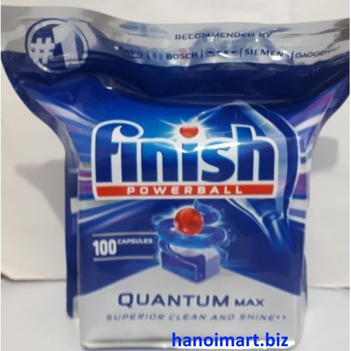 [Mã HCMSPS44 giảm 10% đơn 150K] Viên rửa bát Finish Quantum 100 viên ( Đức )