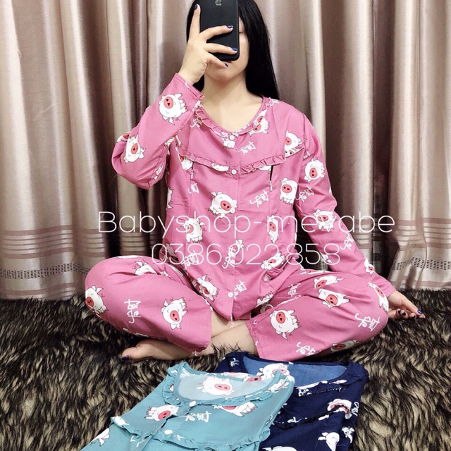 Bộ bầu và cho con bú khoá ti ( bộ dài )