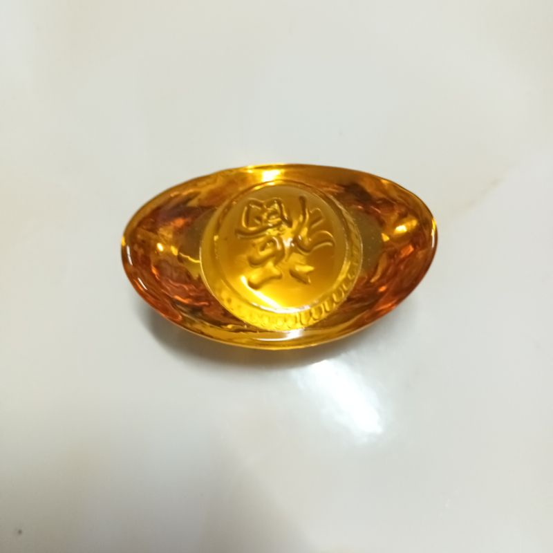 Kim nguyên bảo( thỏi vàng phong thủy ) đá pha lê lưu ly