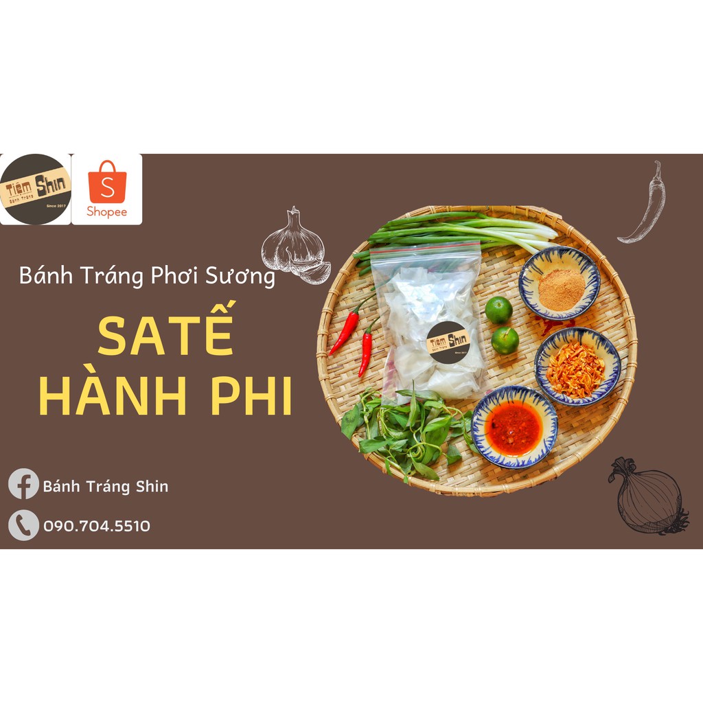 Bánh Tráng Phơi Sương Muối Hành Tỏi Phi Satế Tắc túi Zip M | BigBuy360 - bigbuy360.vn