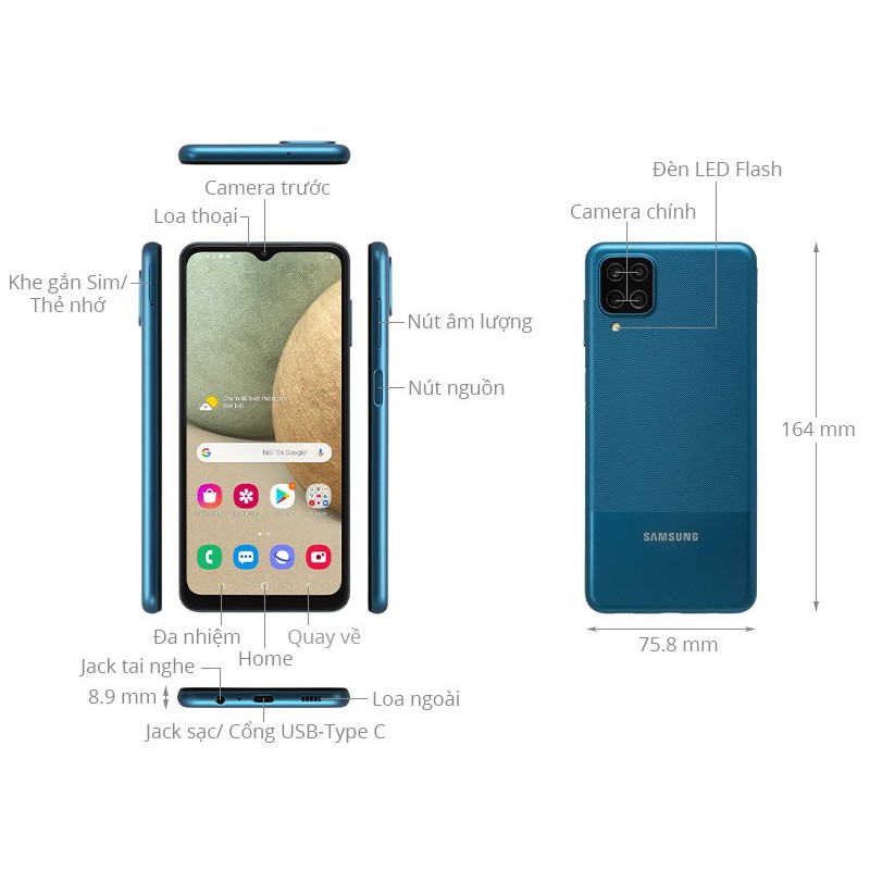 Điện Thoại ❤FreeShip❤ Samsung Galaxy A12 Chính Hãng Nguyên Seal Bảo Hành 12 Tháng