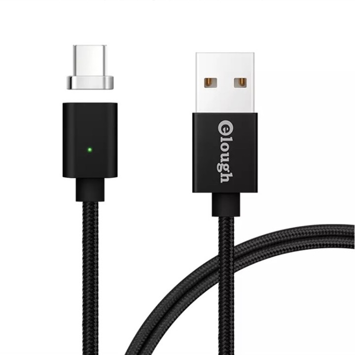 Sạc Cáp Nhanh Hít Nam Châm Elough 2.4A E04 Chui MicroUSB, Lightning, Type C Chính Hãng