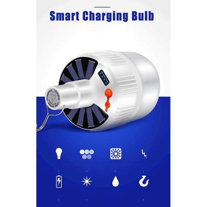[XẢ KHO] Đèn tích điện Đèn năng lượng mặt trời công suất 100W -5 chế độ sáng-có điều khiển từ xa