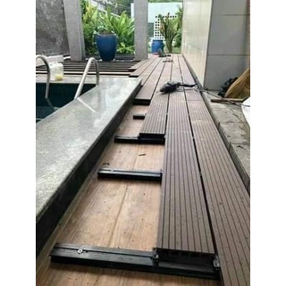 Thanh gỗ nhựa composite Lát ban công, hồ cá koi ,hồ bơi tròn dài 2.2m rộng 14cm cao 25mm