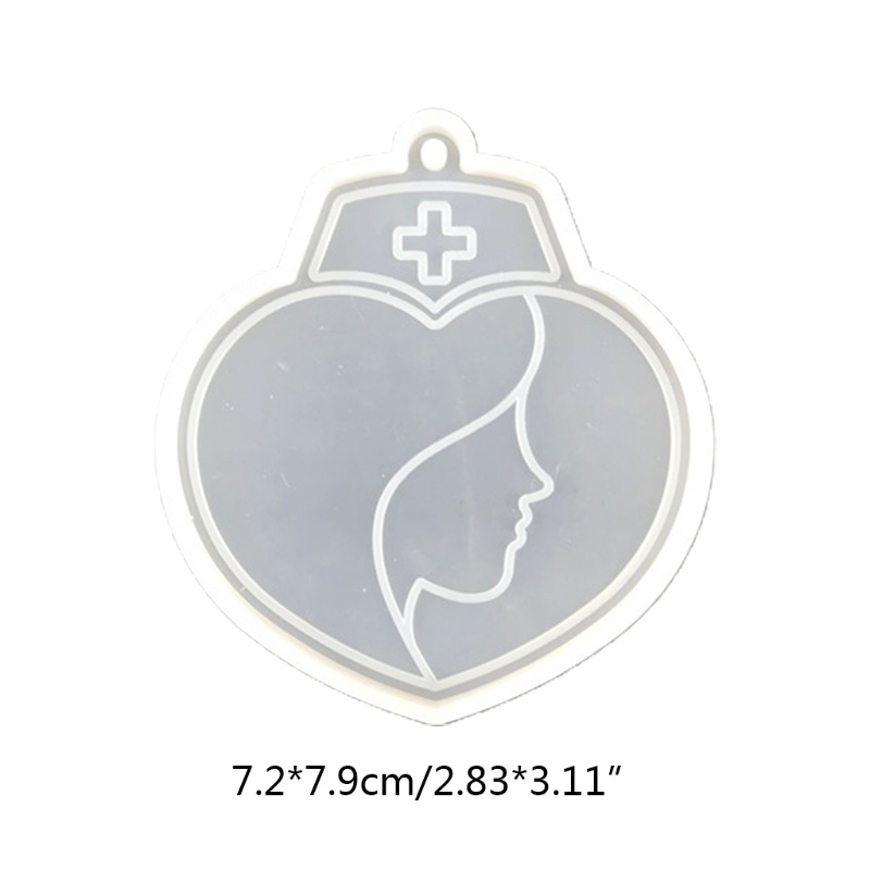 Khuôn Silicone Hình Trái Tim Làm Móc Khóa DIY