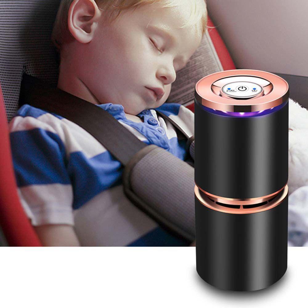Máy Lọc Không Khí Ion Âm Khử Mùi Sạc USB Cho Xe Hơi