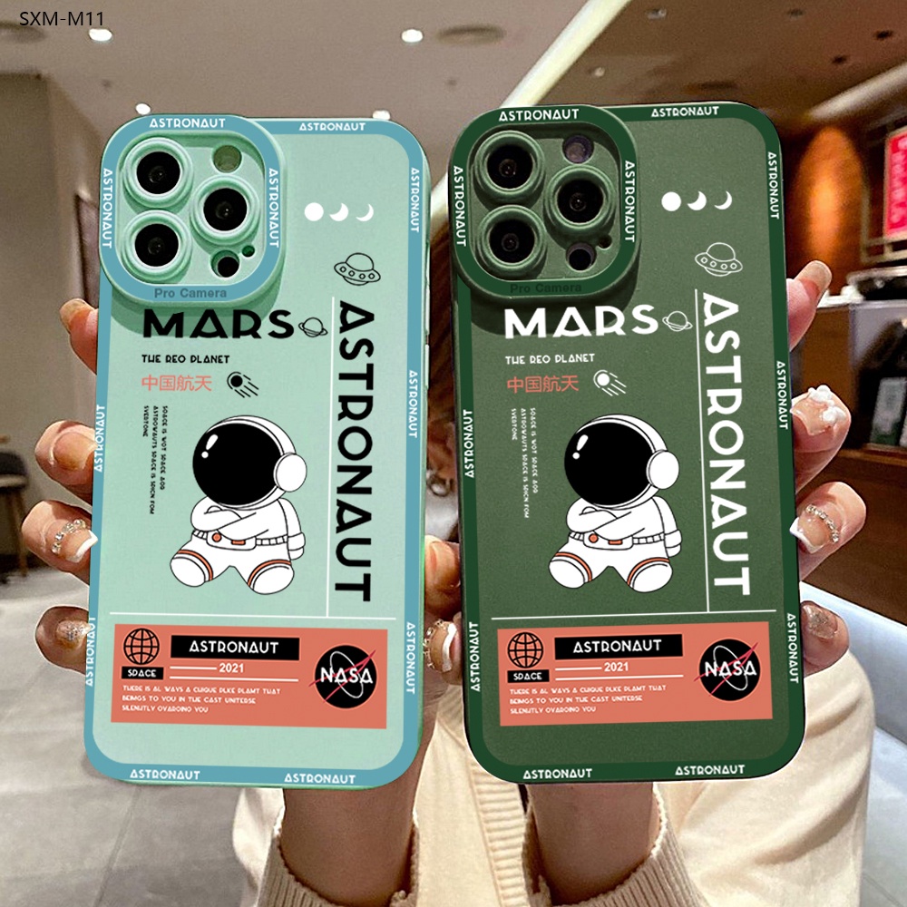 Samsung Galaxy M11 M12 M22 M31 M62 F62 M30S M21 M51 M02 Cho Ốp lưng điện thoại In Hình Cartoon Astronaut