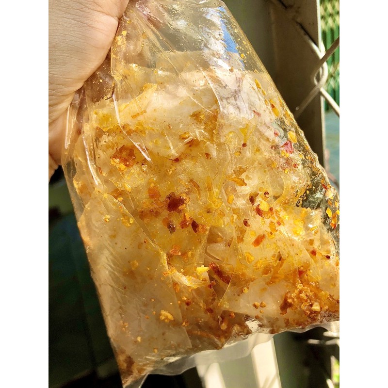 (Túi zip150GR) Bánh tráng sate ớt full topping siêu cayyy!!