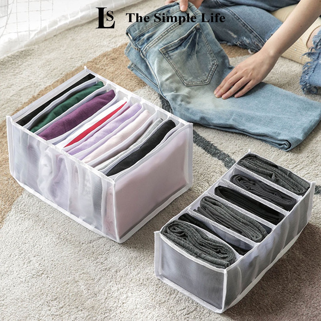 Túi vải đựng quần áo 7 ngăn, khay vải đựng đồ lót tất vớ tiện dụng, hộp sắp xếp quần áo chia ngăn gọn gàng [CHÍNH HÃNG]