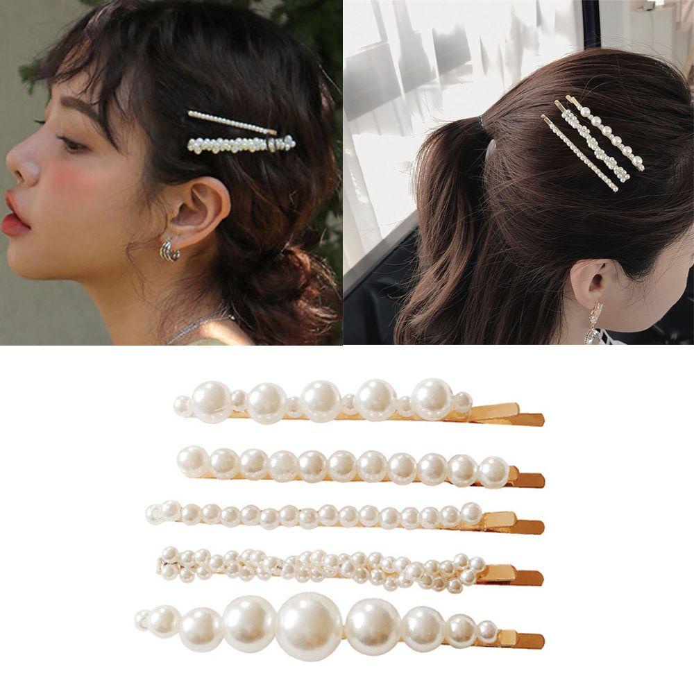 Set 5 LUOL Làm Từ Kim Loại Chất Lượng|Kẹp Tóc Kim Loại Phong Cách Vintage Thanh Lịch Cho Nữ