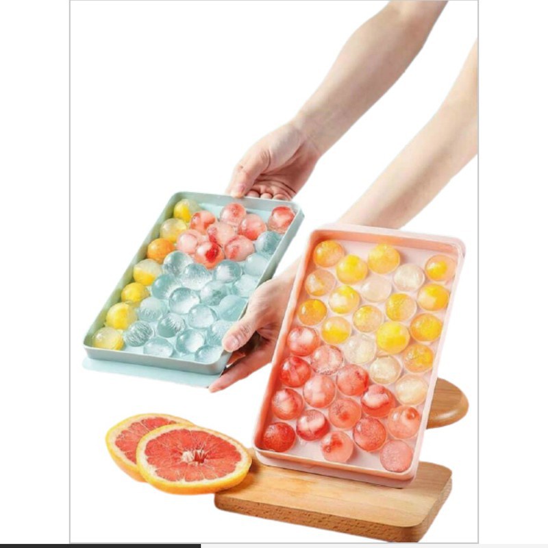 Khay Làm Đá Tròn 33 Viên Chất Liệu Cao Cấp