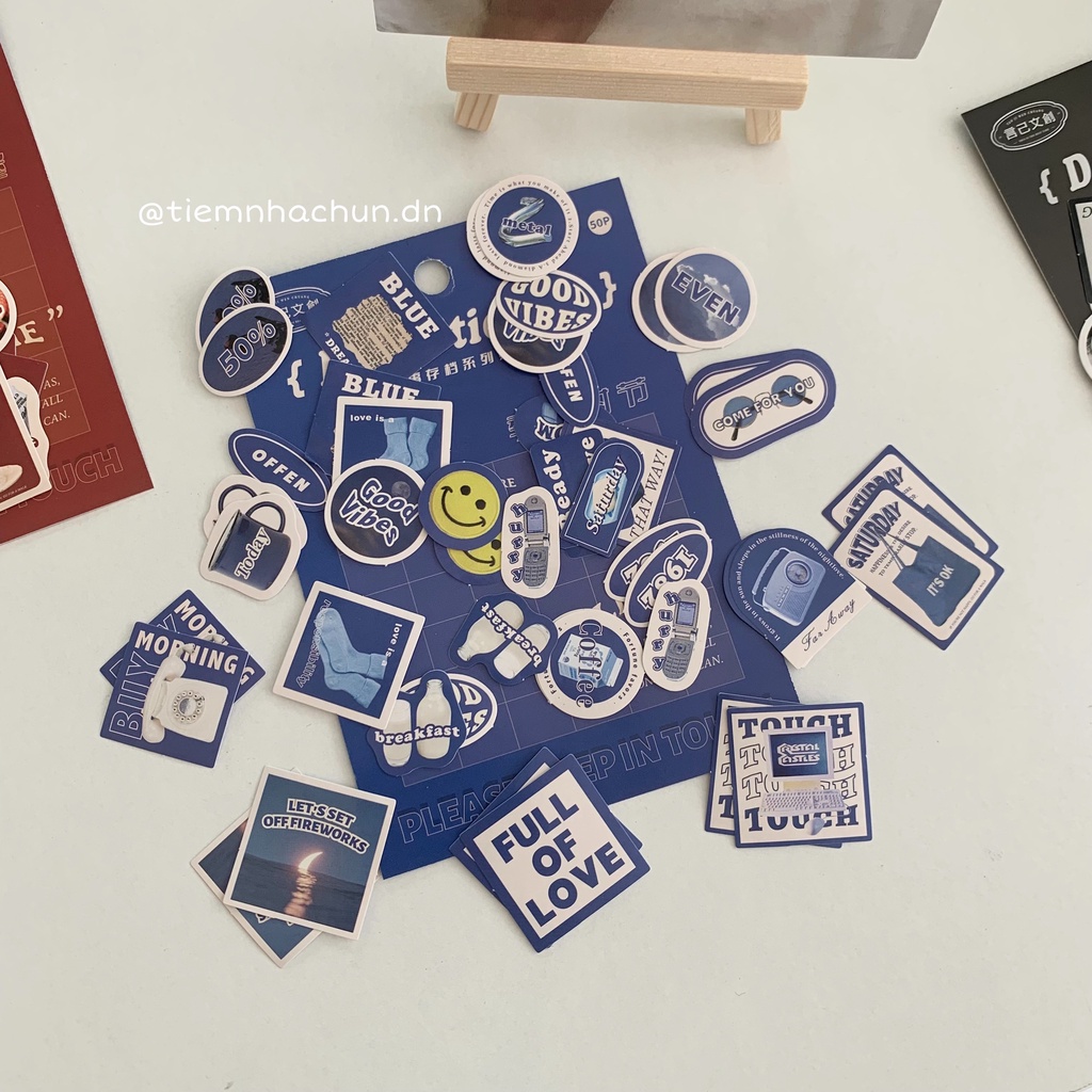 SET 50 STICKER HIỆN ĐẠI CALL ME trang trí journal (ảnh thật) - Tiệm nhà Chun