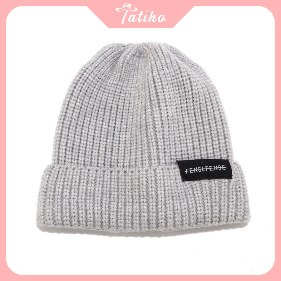 Mũ Len Nam Nữ, Nón Len Chất Đan Dày Dặn Trơn Phối FENSEFENSE Phong Cách Hàn Quốc Thời Trang Unisex Thu Đông - Mã NL004