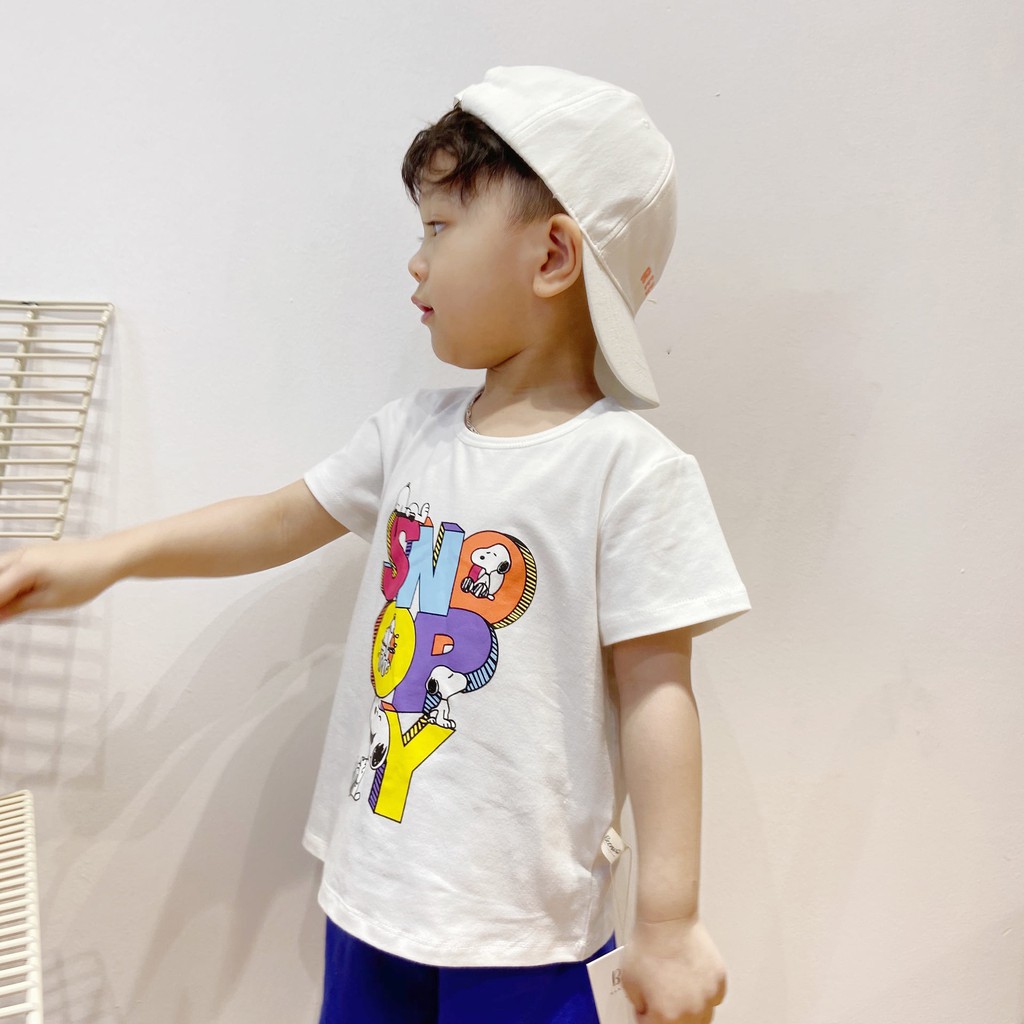 Áo thun cho bé từ 6 tháng đến 5 tuổi họa tiết SNOOPY siêu cute cho bé diện ở nhà, đi chơi