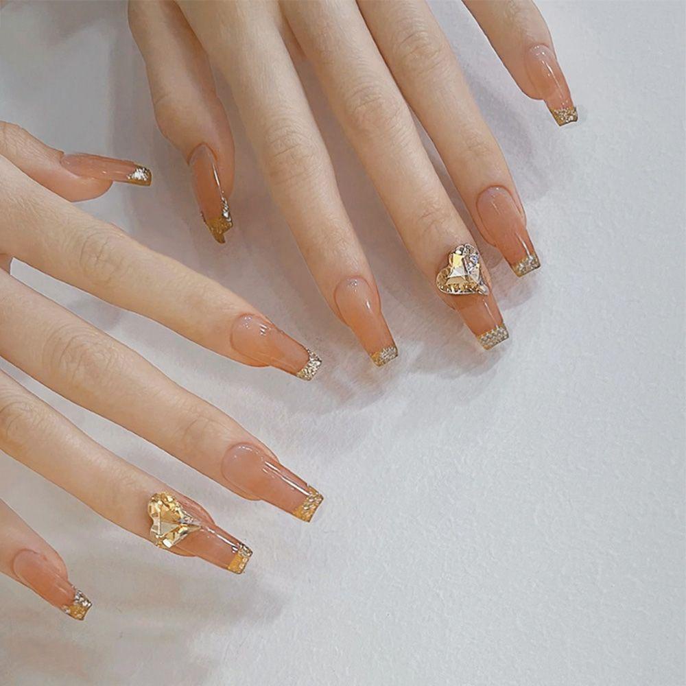 MIHAN1 Hộp 24 Móng Tay Giả Che Phủ Toàn Diện Họa Tiết Da Rắn Độc Đáo