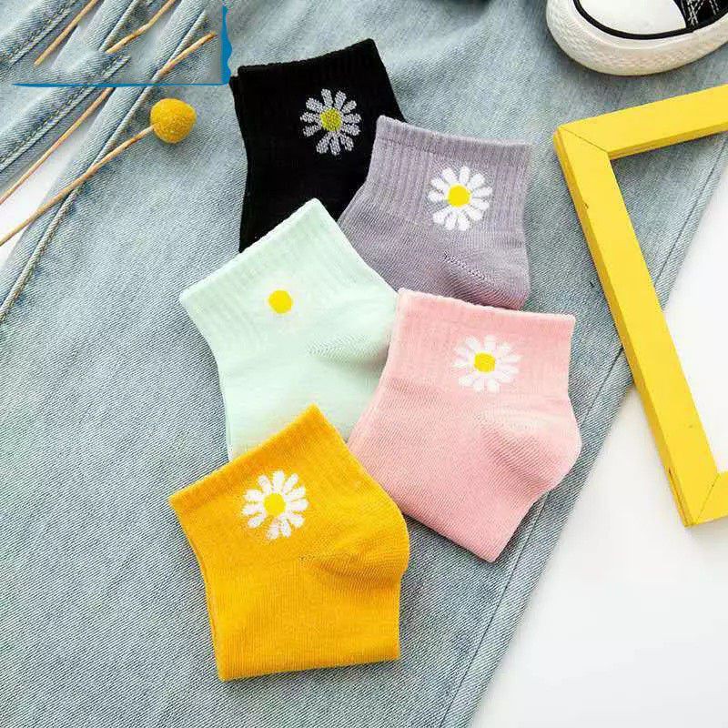 Combo 3 đôi Tất Hoa Cúc Cotton Cao Cấp