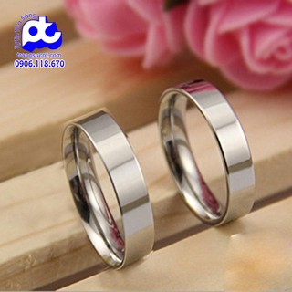 [1 chiếc]Nhẫn inox cặp đôi  cao cấp bảo hành không đen