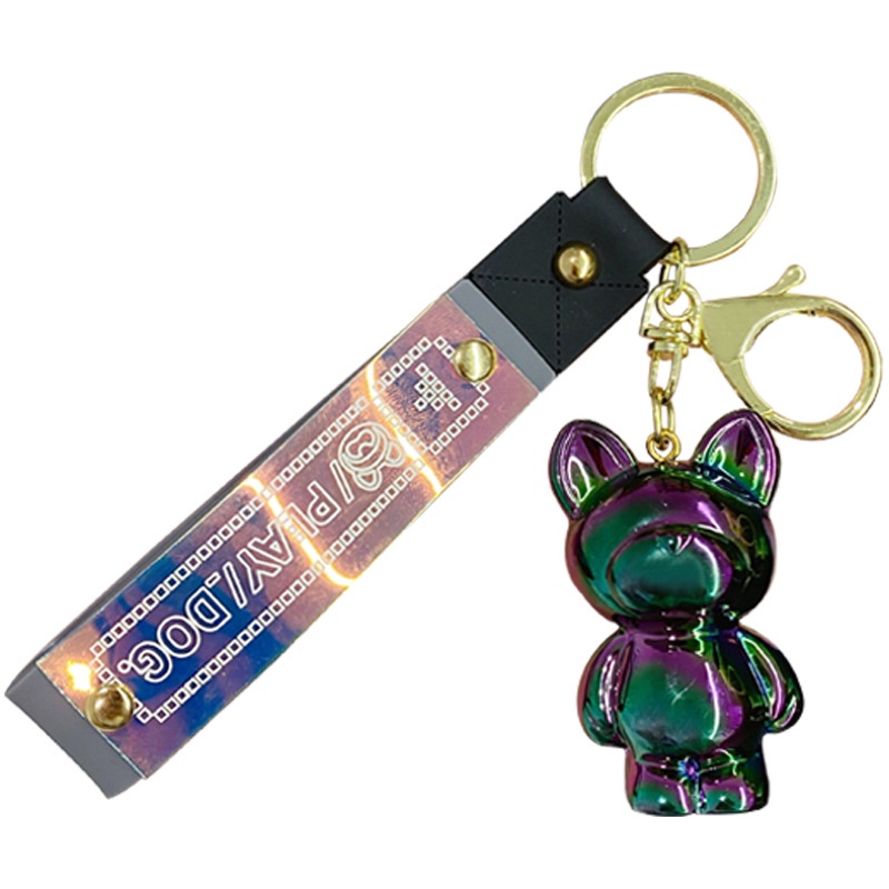 Móc khóa hình chú cún hoạt hình bằng acrylic nhiều màu sắc dễ thương