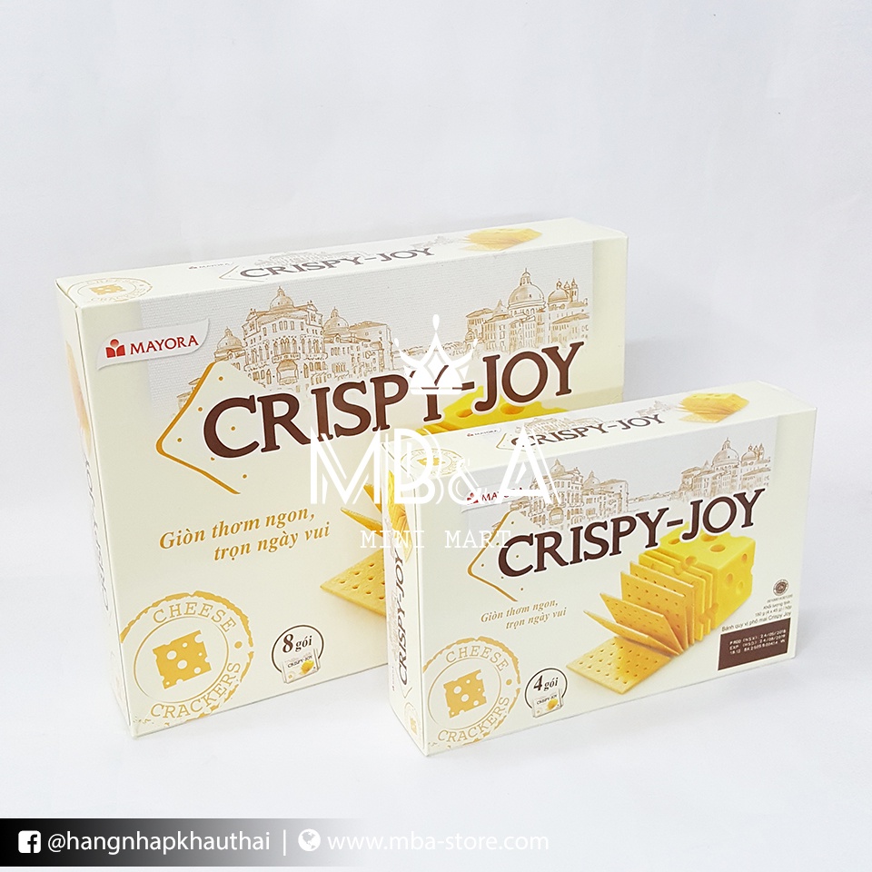 Bánh quy vị phô mai Crispy Joy hộp 180g / 360g