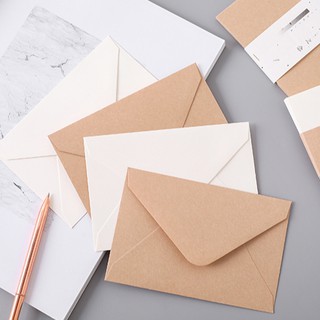 Phong bì thư craft nâu, phong bì trắng kem 16 x 11 cm stickerbosuashop Bò Sữa Shop