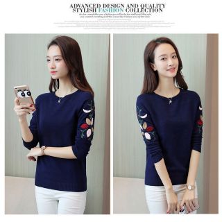 Áo len cardigan thêu hoa tay