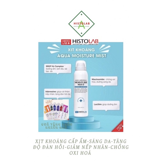 xịt khoáng tái tạo, cấp ẩm, trắng da Aqua