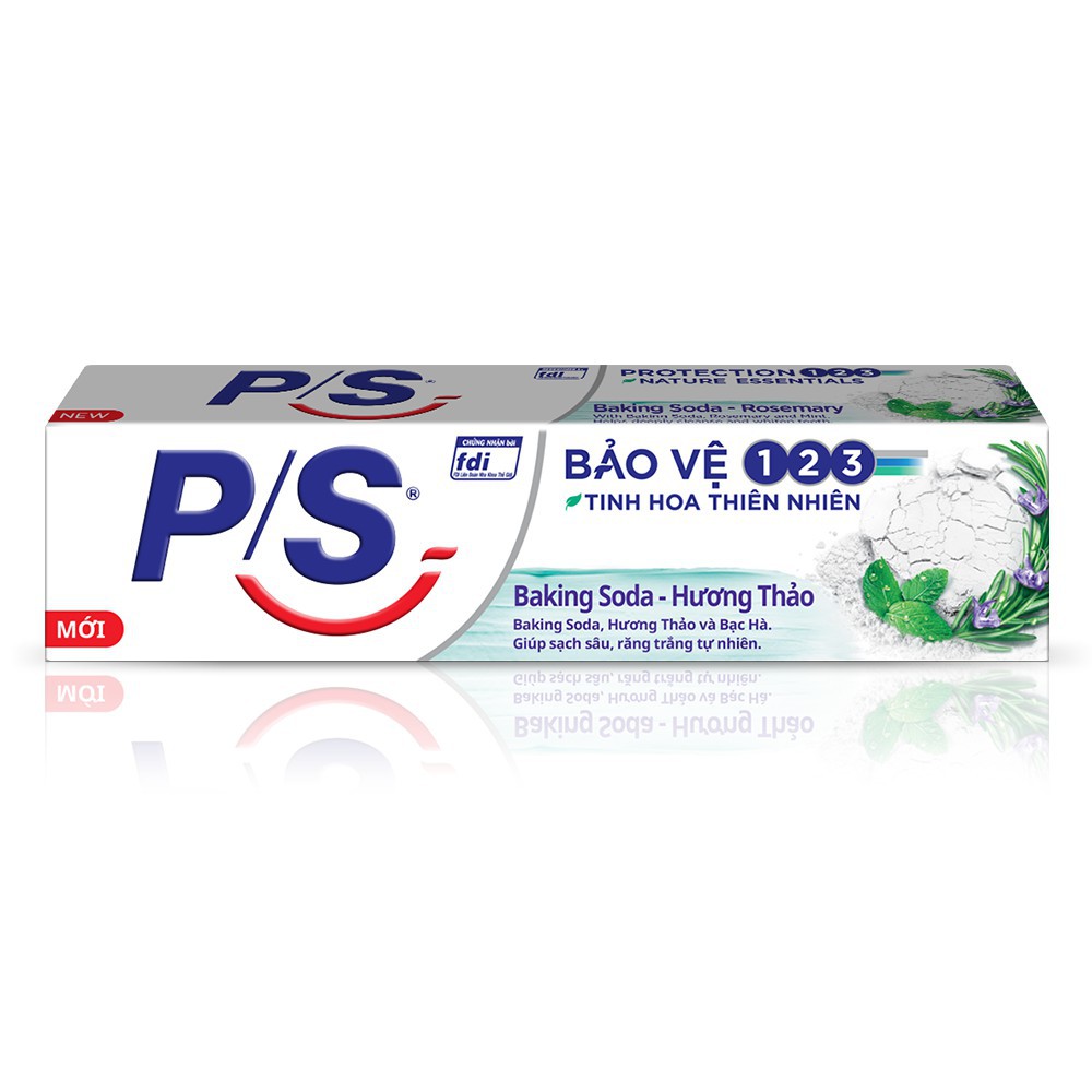 Kem Đánh Răng P/S Bảo Vệ 123 Chiết Xuất Baking Soda &amp; Hương Thảo Toothpaste 230g