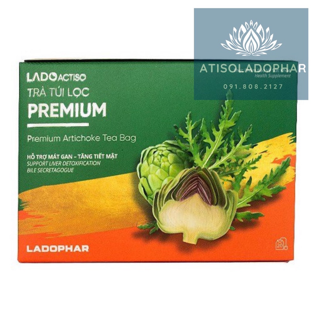 TRÀ ATISO / ACTISO PREMIUM LADOPHAR 100 TÚI - rẻ nhất shoppe