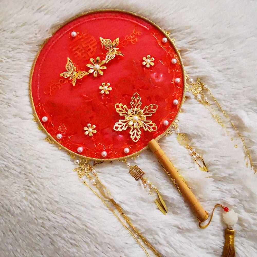 Quạt Tròn Cầm Tay Phong Cách Trung Hoa Cổ Điển Trang Trí Nội Thất