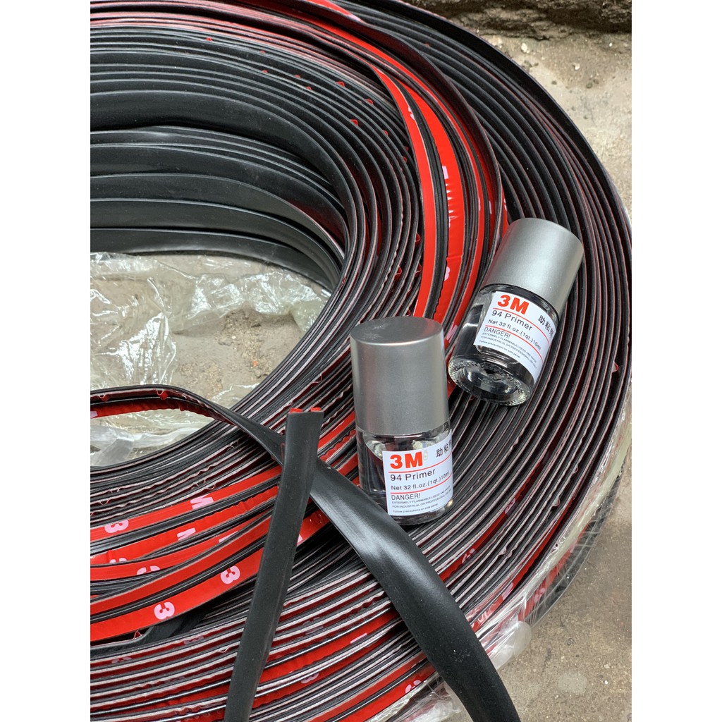 Gioăng Cao su viền cửa kính ngoài chống gió cho xe hơi - dài 2m + 02 Lọ keo trợ dính