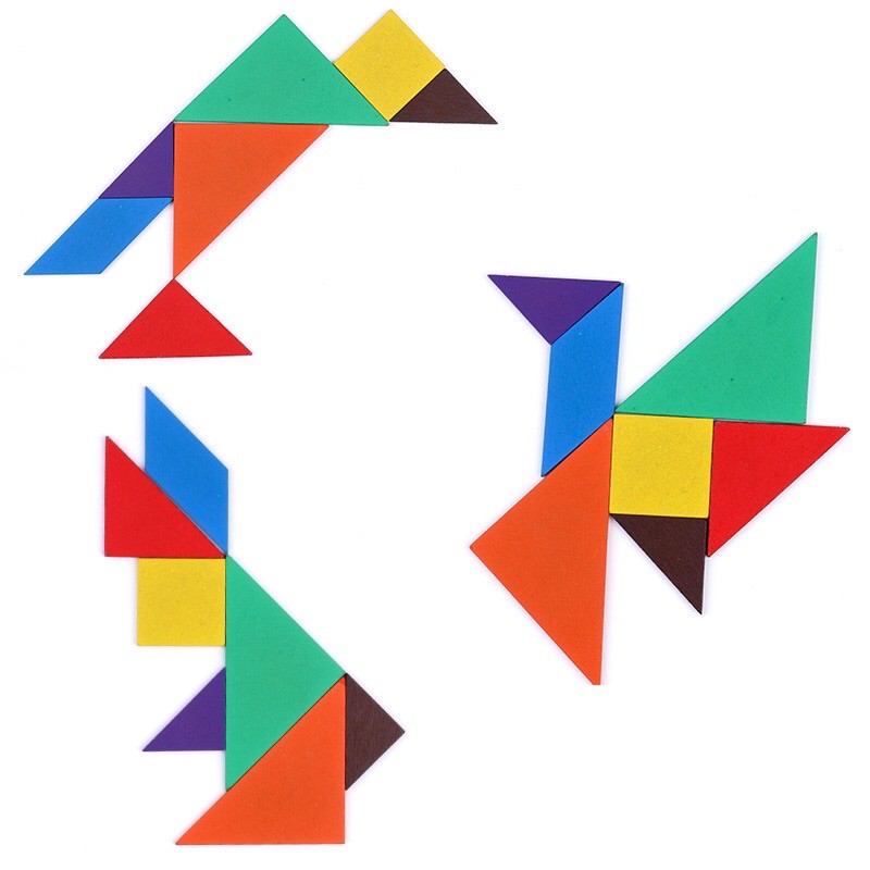 Bộ xếp hình Tangram kích thích sáng tạo cho bé