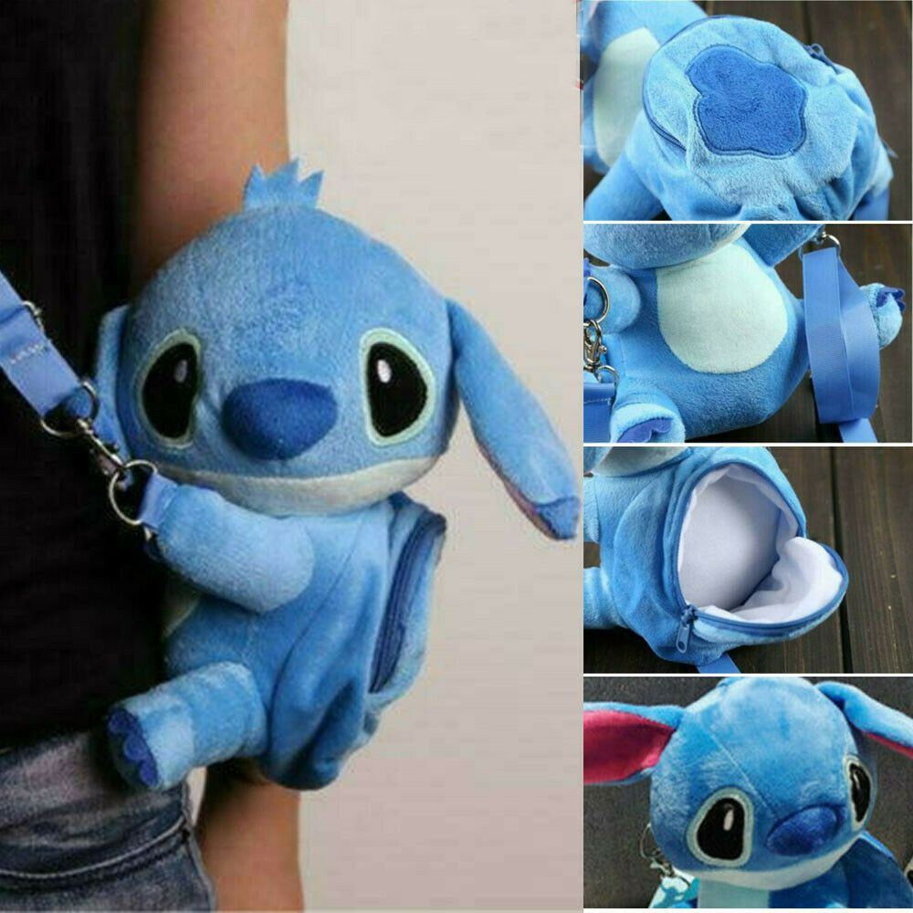 Túi Đeo Chéo Hình Stitch Nhồi Bông Đáng Yêu