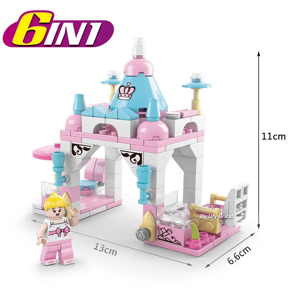 [Mã LIFETOYS1 giảm 30K đơn 99K] Bộ Lắp Ghép Lego Hình Lâu Đài Công Chúa 6 Trong 1