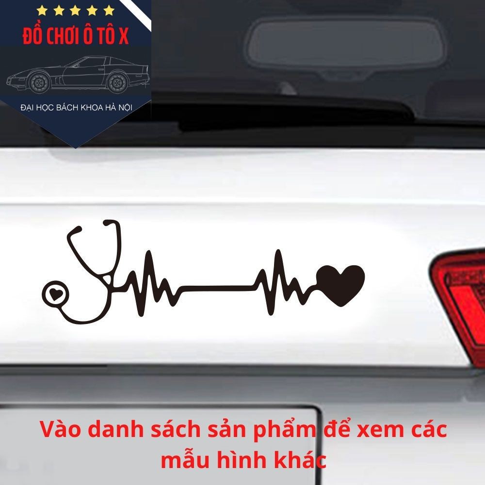 Decal dán trang trí đuôi xe ô tô dễ thương [Hàng cao cấp]