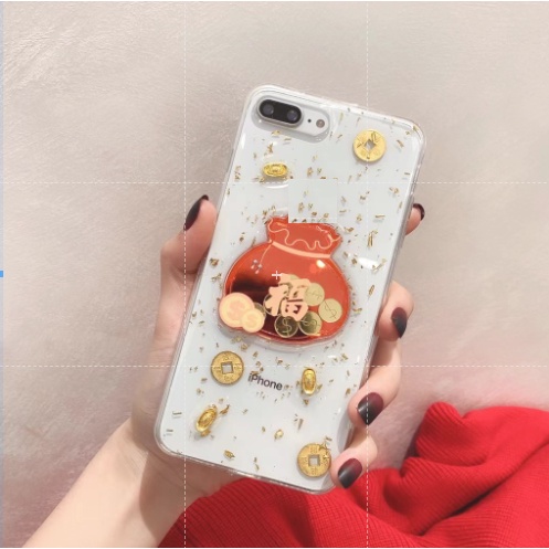 Ốp Điện Thoại Chống Rơi Họa Tiết Túi May Mắn Cho Iphone 14promax X XS XR XS MAX 11 11 PRO 11 PRO MAX 12 12 MINI 12 PR 12 PRO MAX