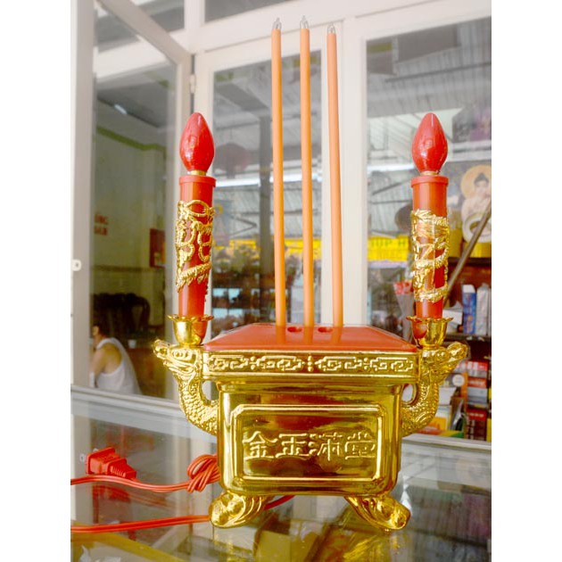 Lư hương cắm điện cao 30cm-Có link youtube