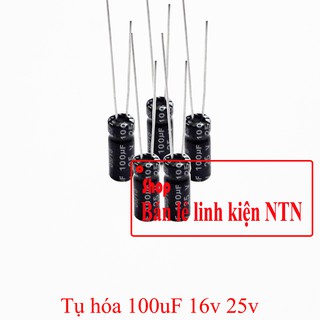 Tụ hóa 100uf 16v 25v
