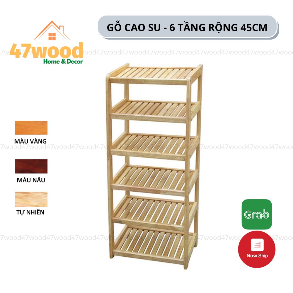 Kệ dép gỗ 6 tầng 45cm - Kệ để giày dép bằng gỗ 6 tầng rộng 45cm