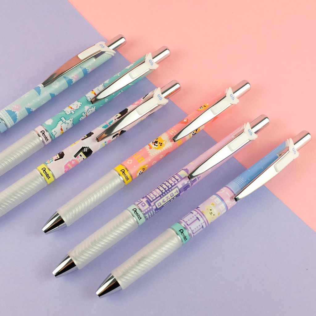 Bút Pentel Energel Kawaii+ 5: Pixel Art series 0.5mm - BLN75KW