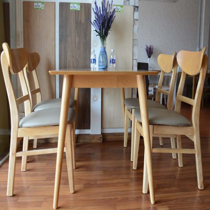 Bộ bàn ăn  gỗ 4 ghế Mango giá rẻ - Nội Thất Giá Kho