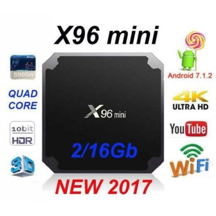 Mới Tv Box 7.1 Nougat X96 Mini Ram 2g Rom 16g Full Kodi Và Phụ Kiện